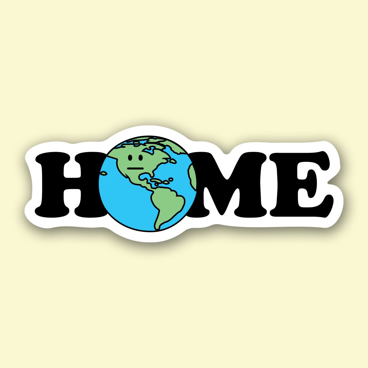 Planet Earth Sticker - Waterproof Vinyl Decal | Durable Outdoor Weatherproof Sticker