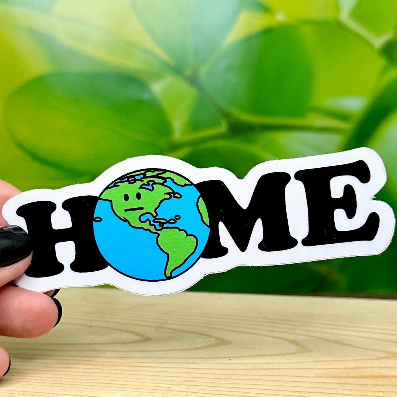Planet Earth Sticker - Waterproof Vinyl Decal | Durable Outdoor Weatherproof Sticker