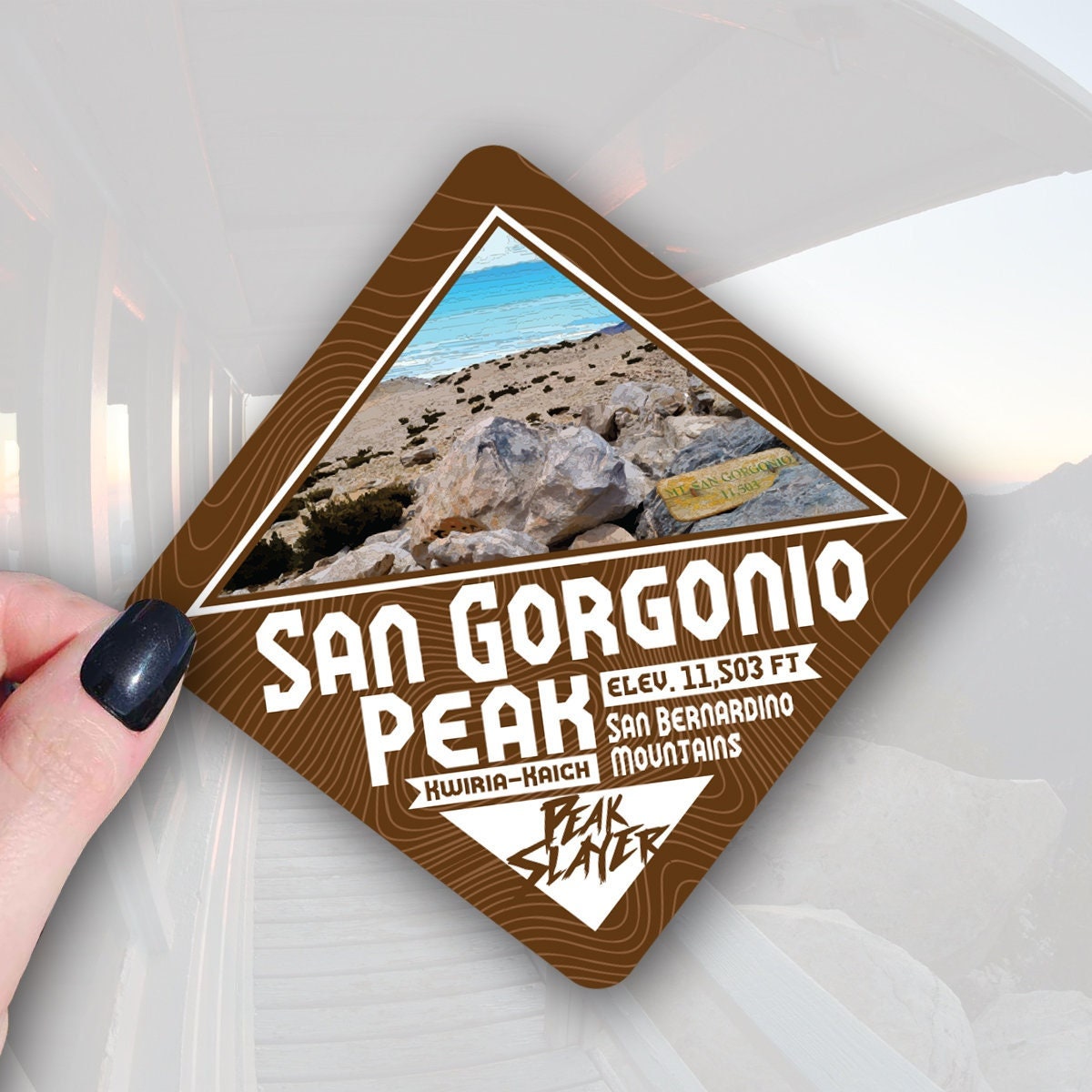 san gorgonio peak california trail sticker