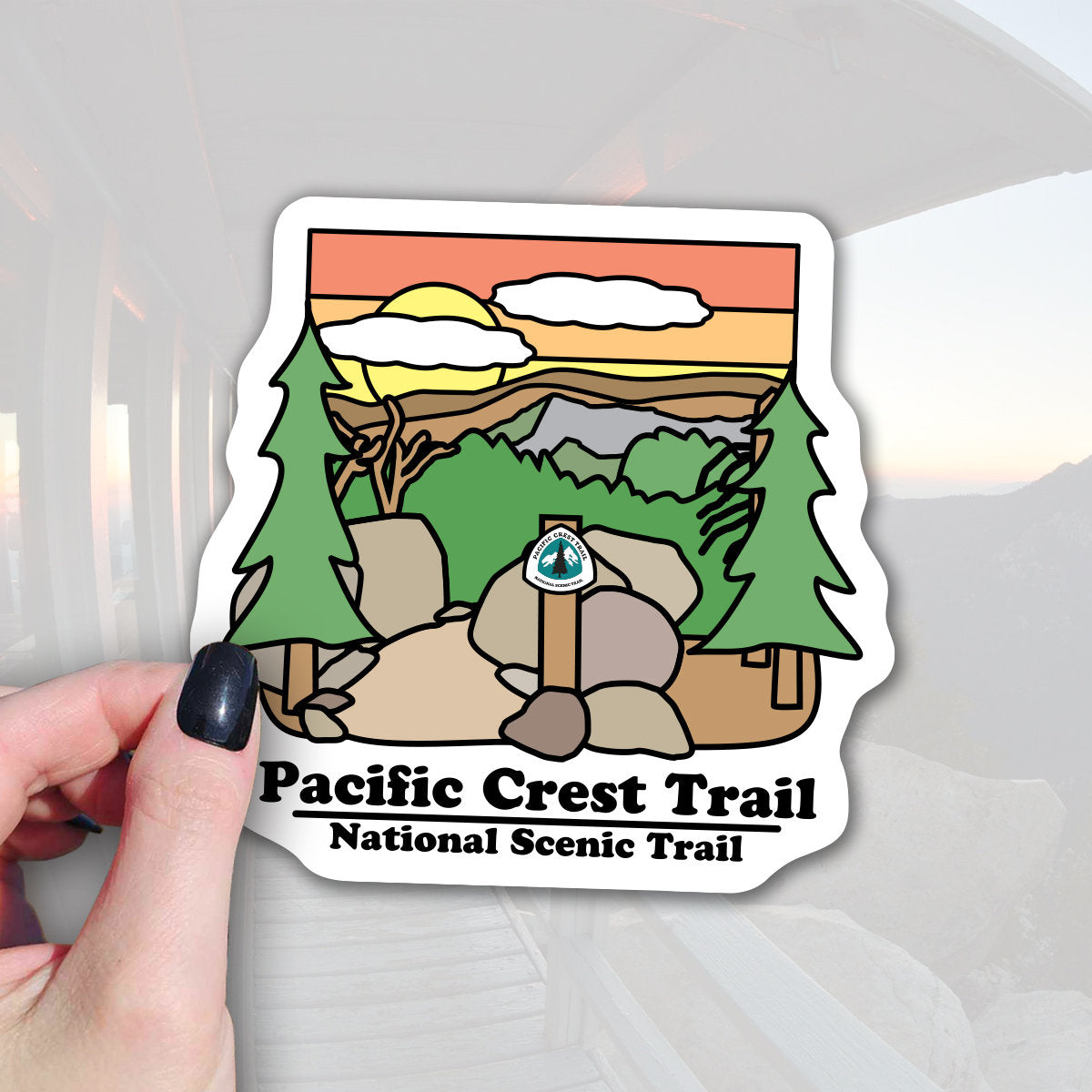 pacific crest trail california sticker