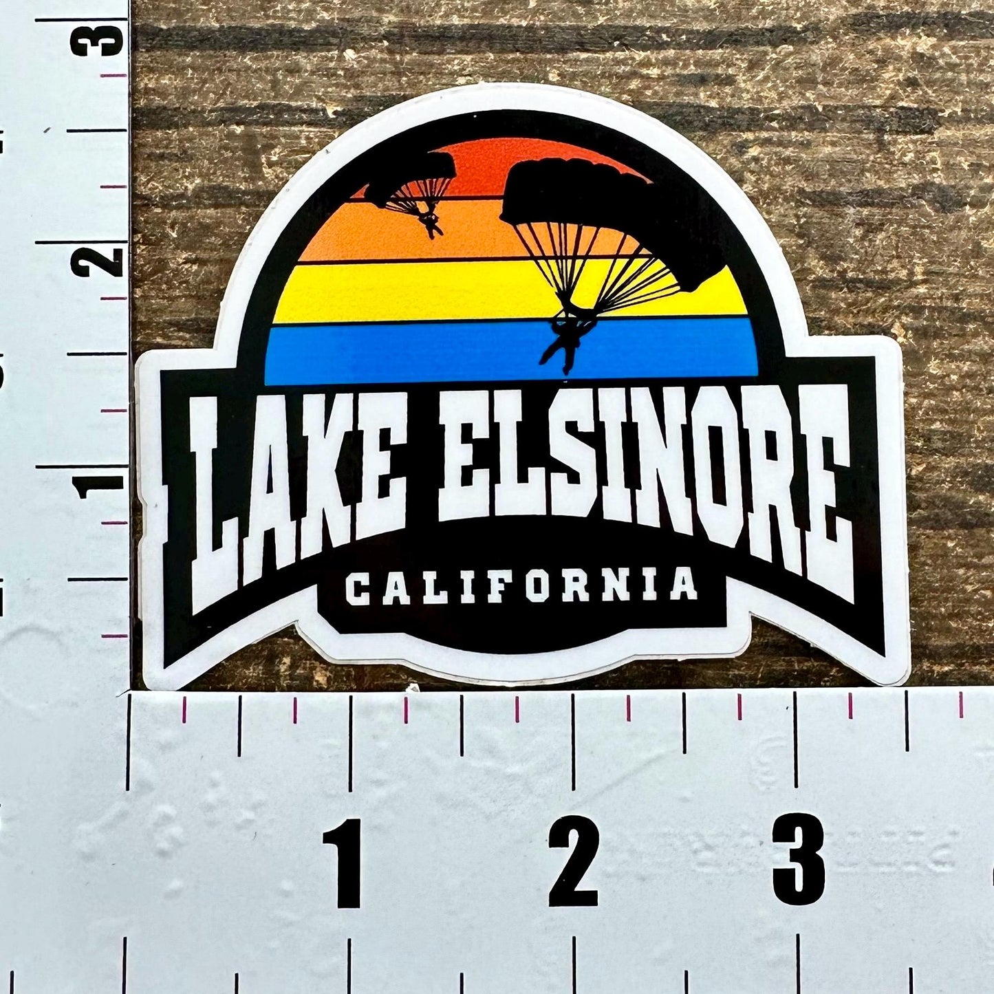 Skydiving Adventure Sticker - Lake Elsinore California - Waterproof Vinyl Decal for Helmets, Tumblers, Laptops