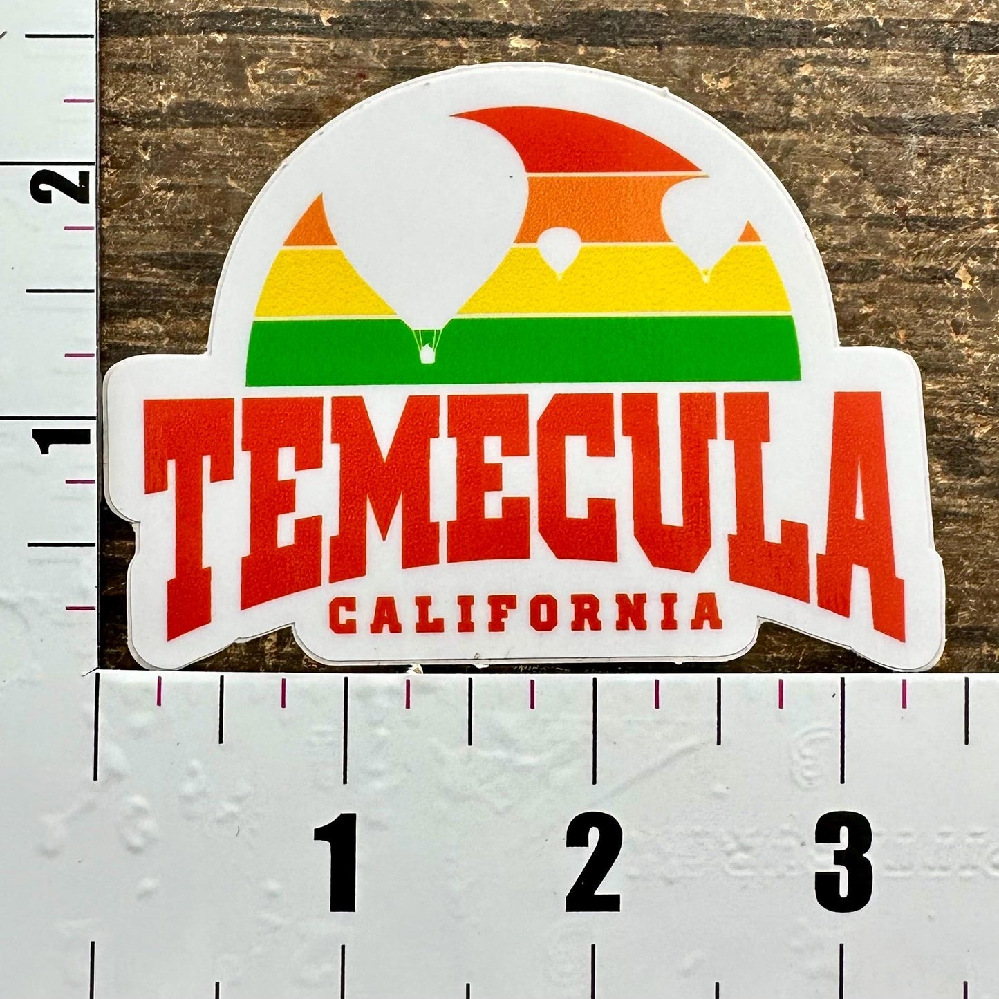 Temecula CA Hot Air Balloon Vinyl Sticker ~ Waterproof Vinyl decal for Laptop, Tumbler, Car ~White background