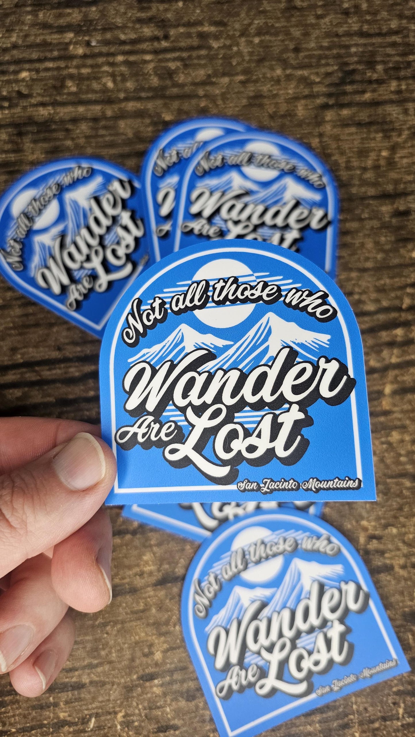 Not All Those Who Wander Are Lost - Big Bear, CA sticker-Cute Adventure Sticker - Waterproof Vinyl Decal for Outdoorsy Hydration Vessel -