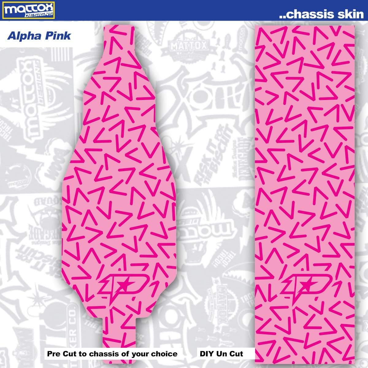 Chassis skin for your rc car. Alpha pink Tekno Eb410