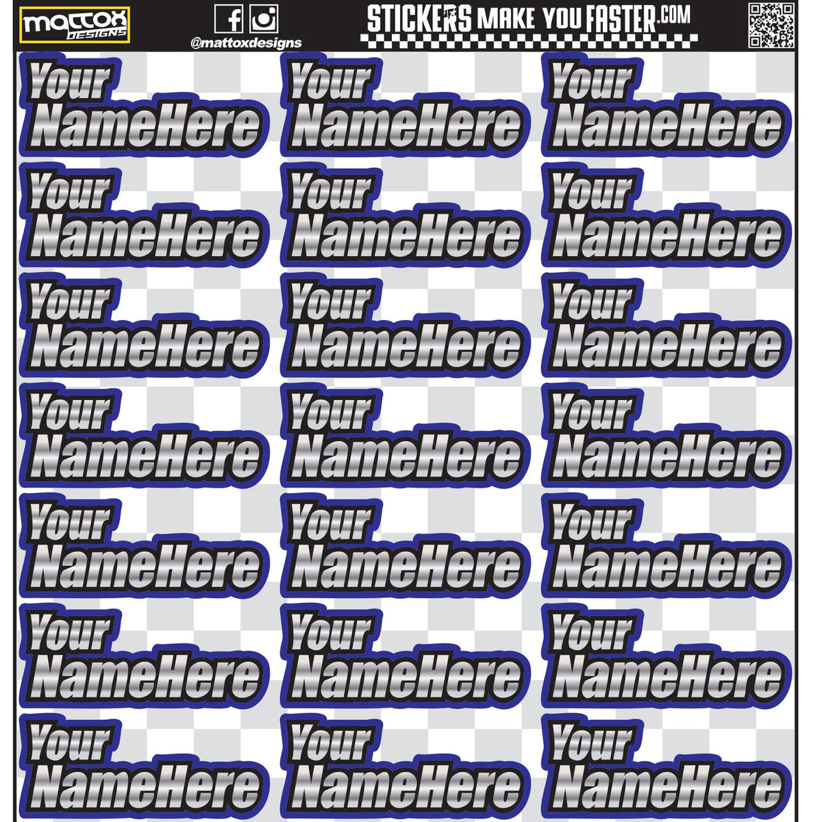 Metallic Racer Decals