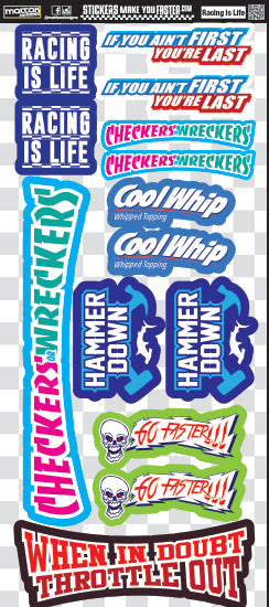 Racing is Life Sticker sheet