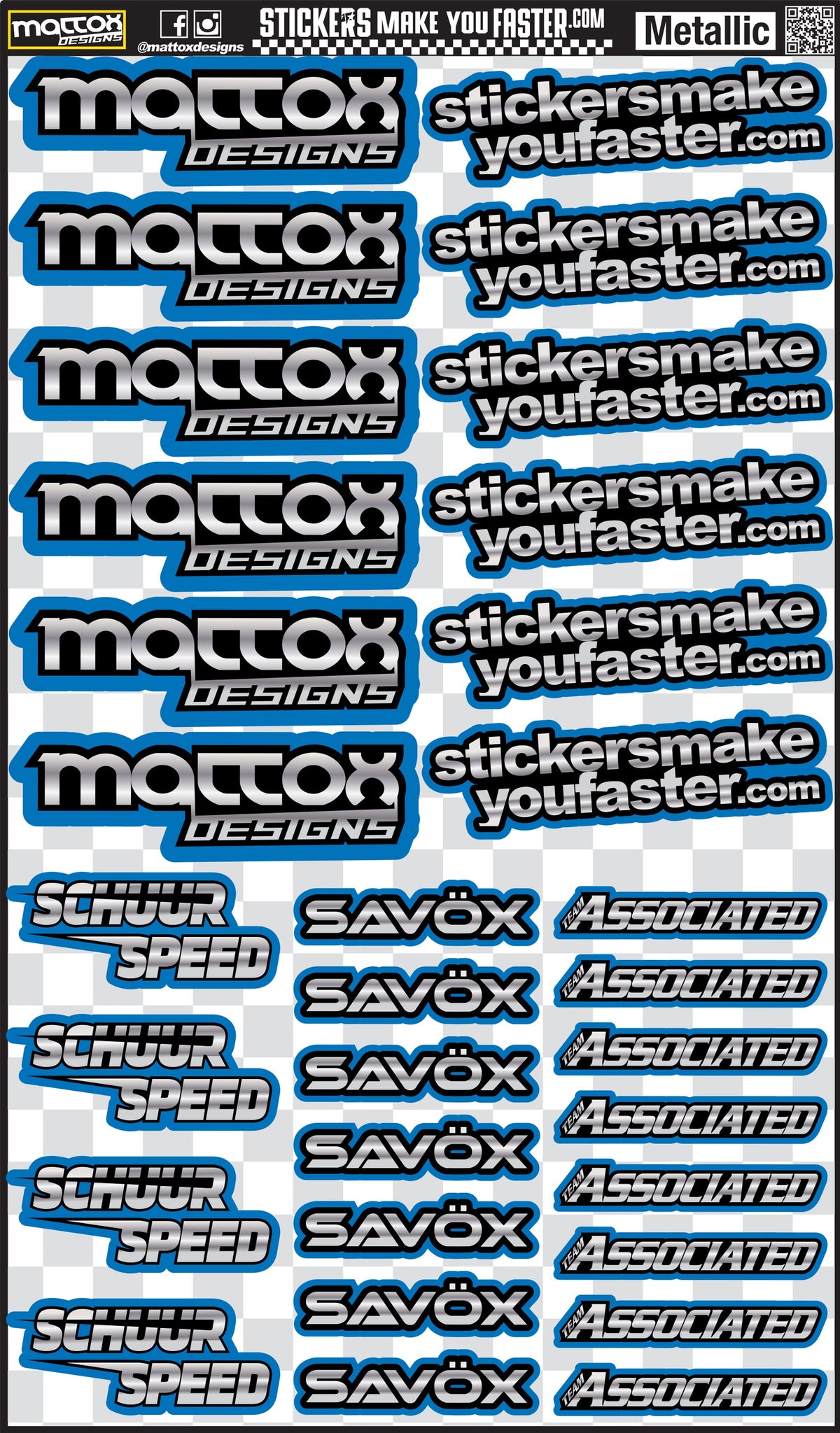 Metallic Sponsor Logo Decals