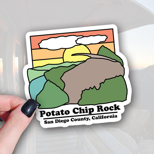 potato chip rock san diego california sticker