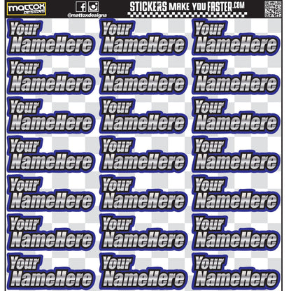 Metallic Racer Name Decals