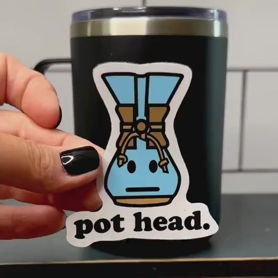 Coffee Sticker: Vintage Chemex Pour Over - Cute Waterproof Vinyl Decal