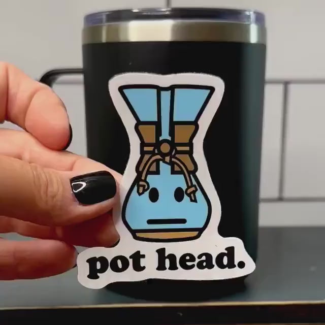 Coffee Sticker: Vintage Chemex Pour Over - Cute Waterproof Vinyl Decal