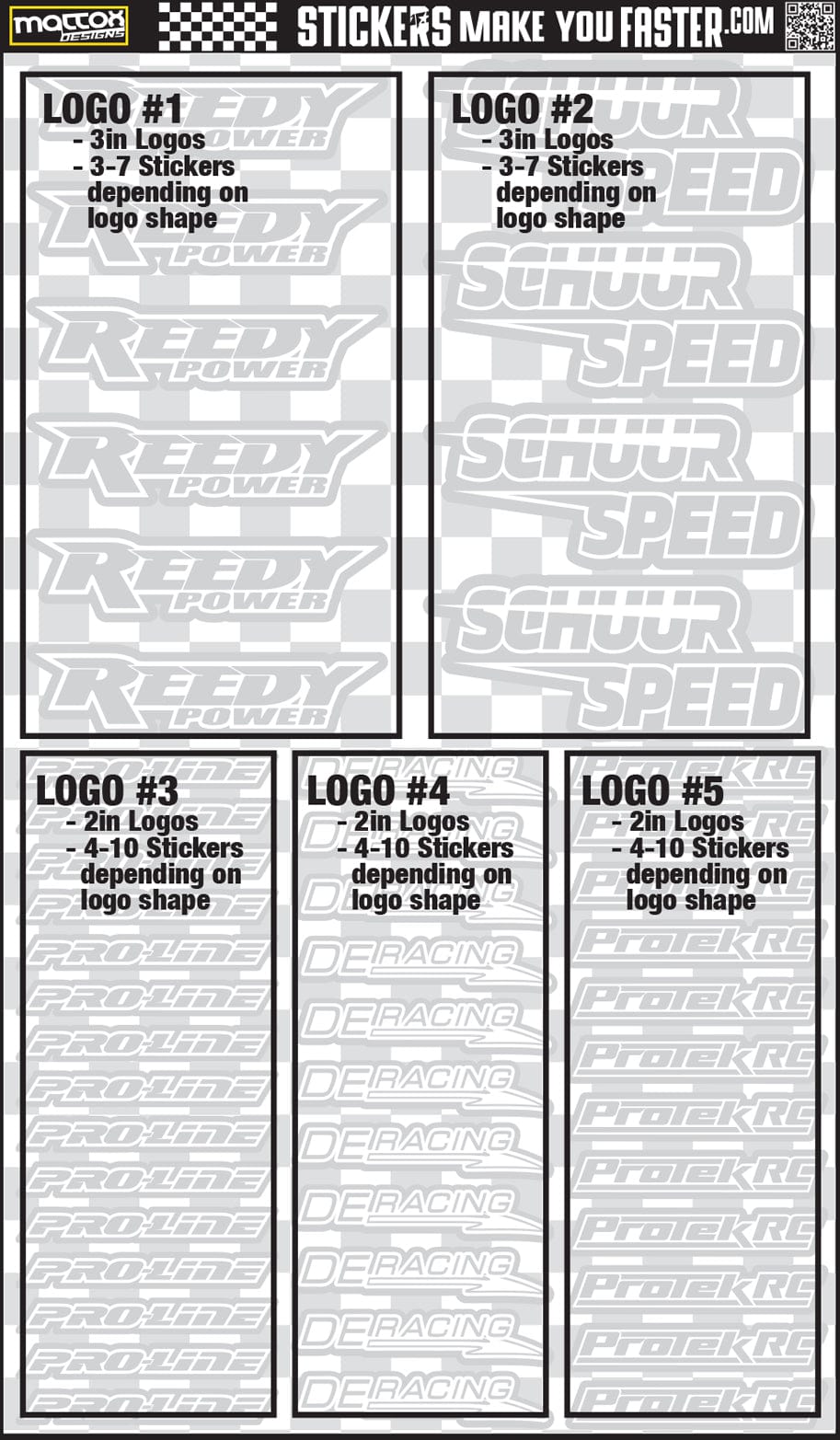 Fluorescent Sponsor Logo Decals