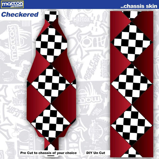  Chassis Skin for rc cars.  Fits Tekno, Team associated. Stickers make you faster.  Custom stickers and decals