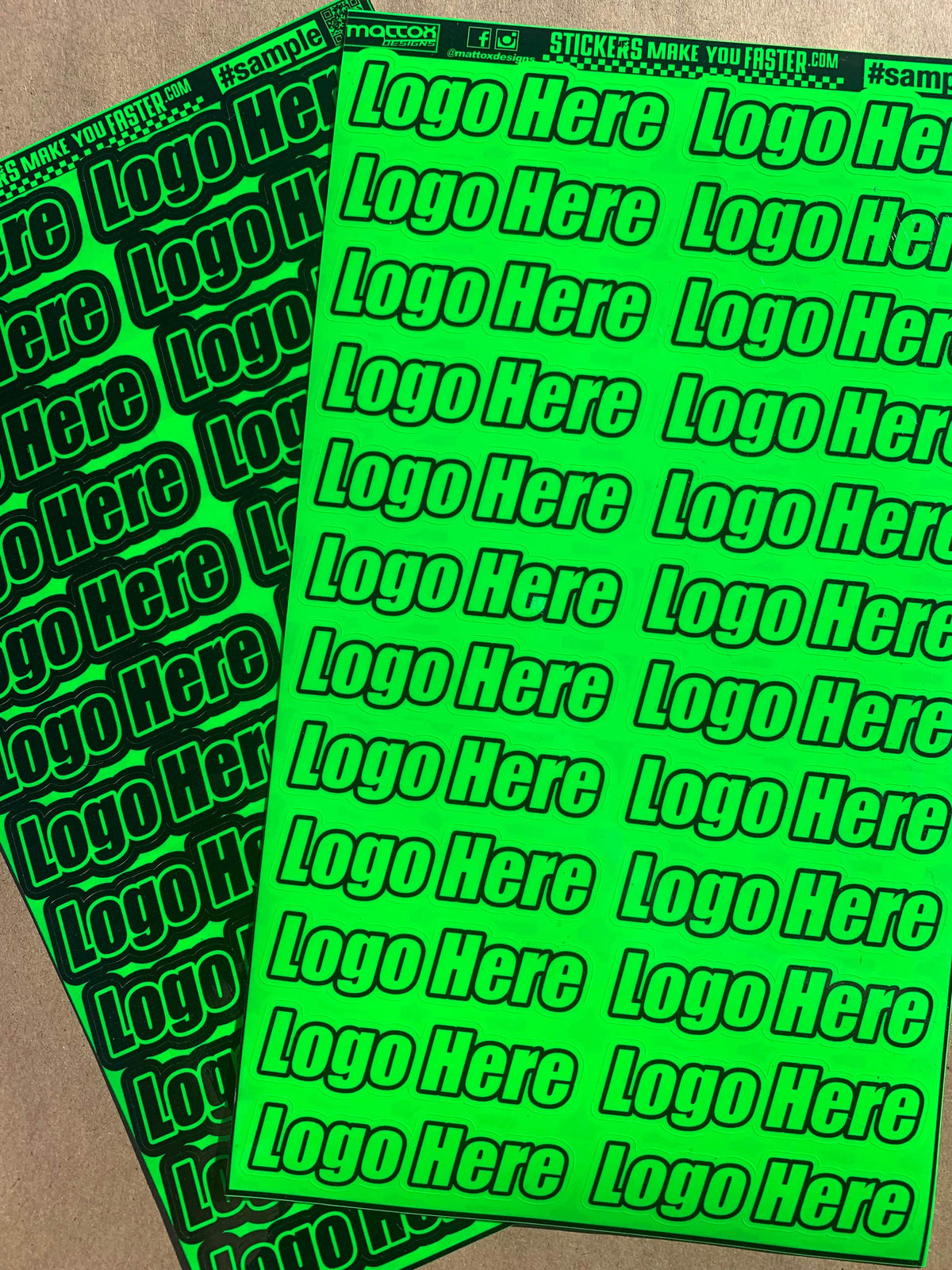 Fluorescent Sponsor Logo Decals