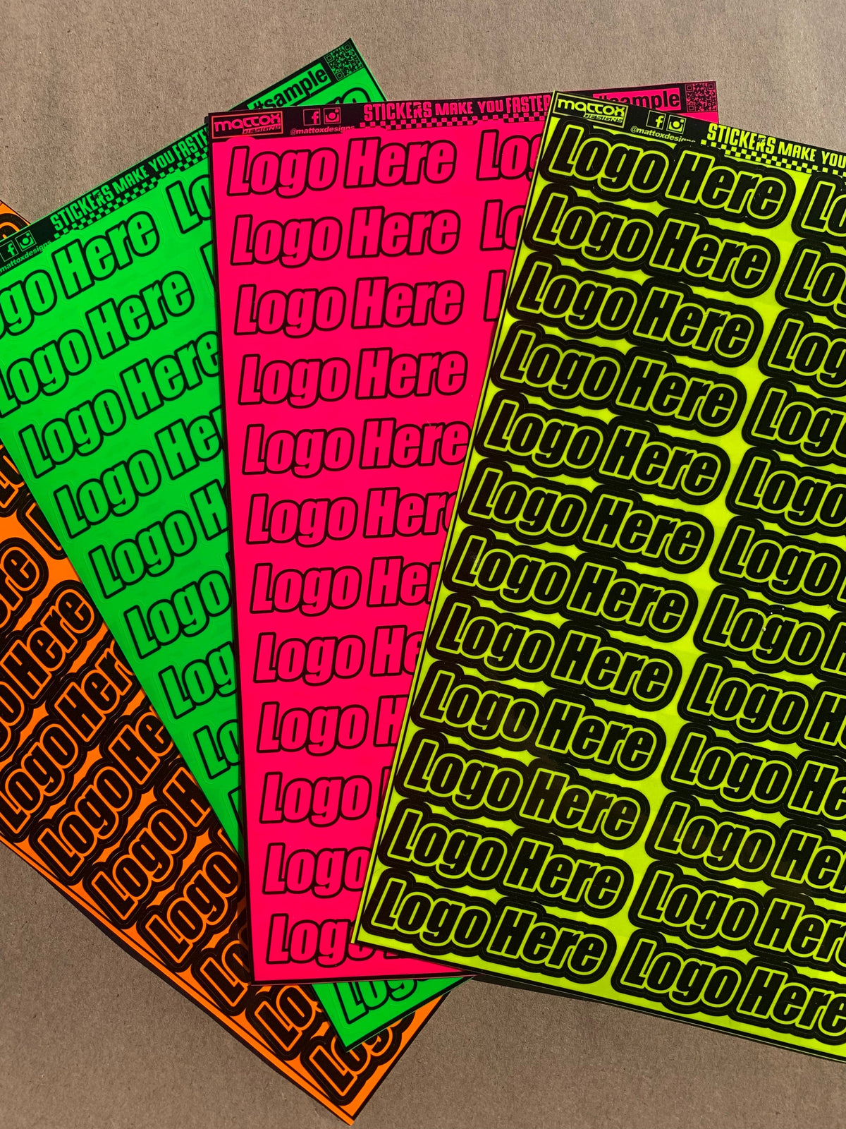 Fluorescent Sponsor Logo Decals