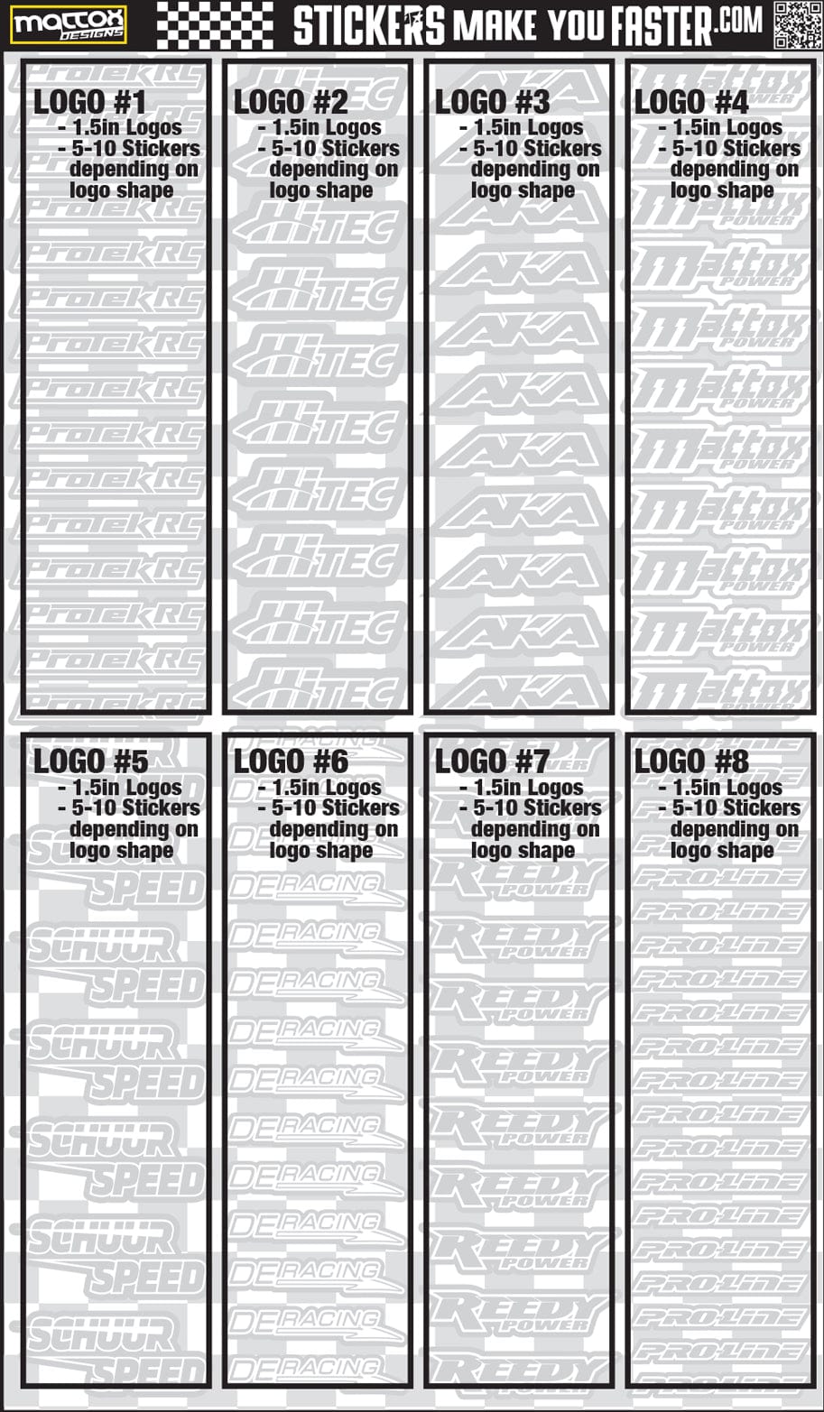 Fluorescent Sponsor Logo Decals