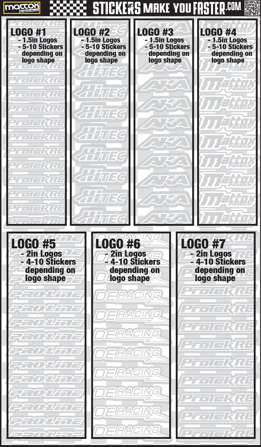 Fluorescent Sponsor Logo Decals