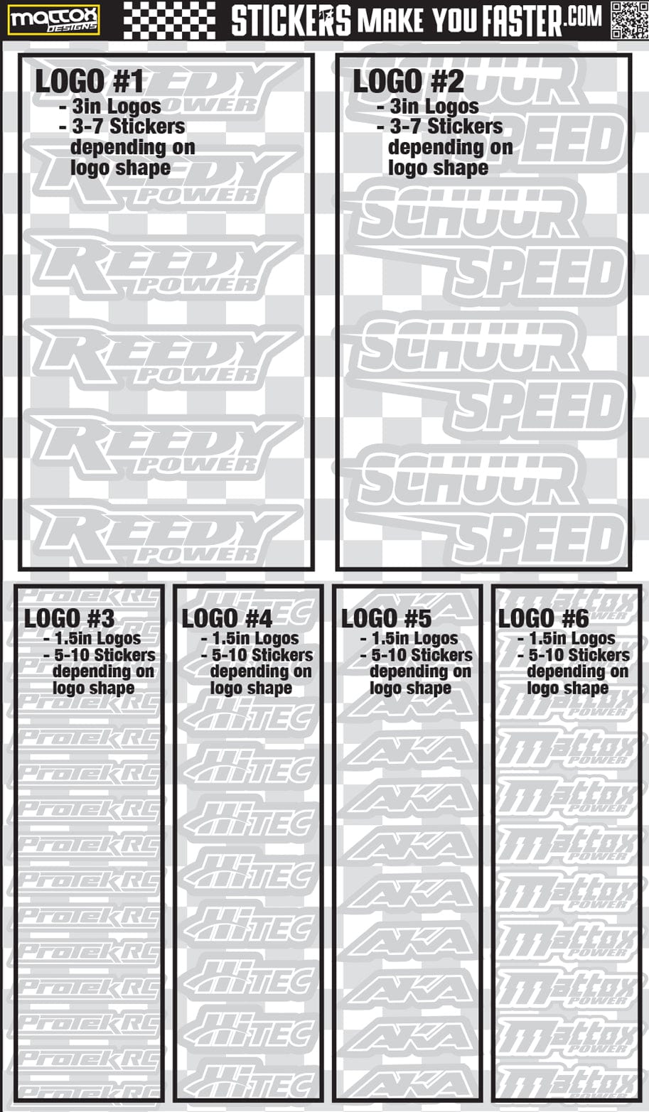 Fluorescent Sponsor Logo Decals
