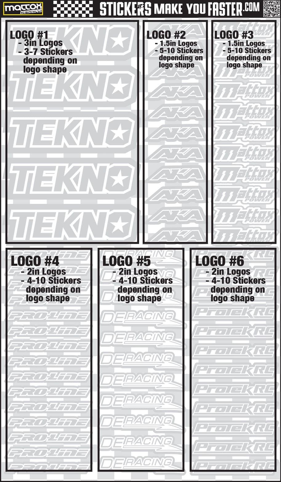 Fluorescent Sponsor Logo Decals