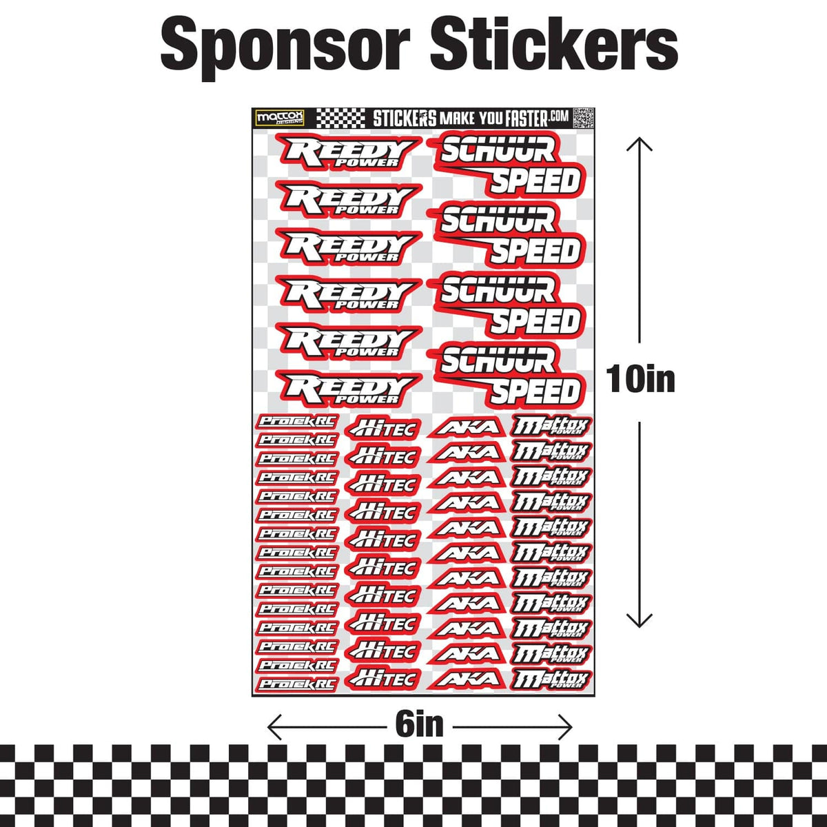 Fluorescent Sponsor Logo Decals