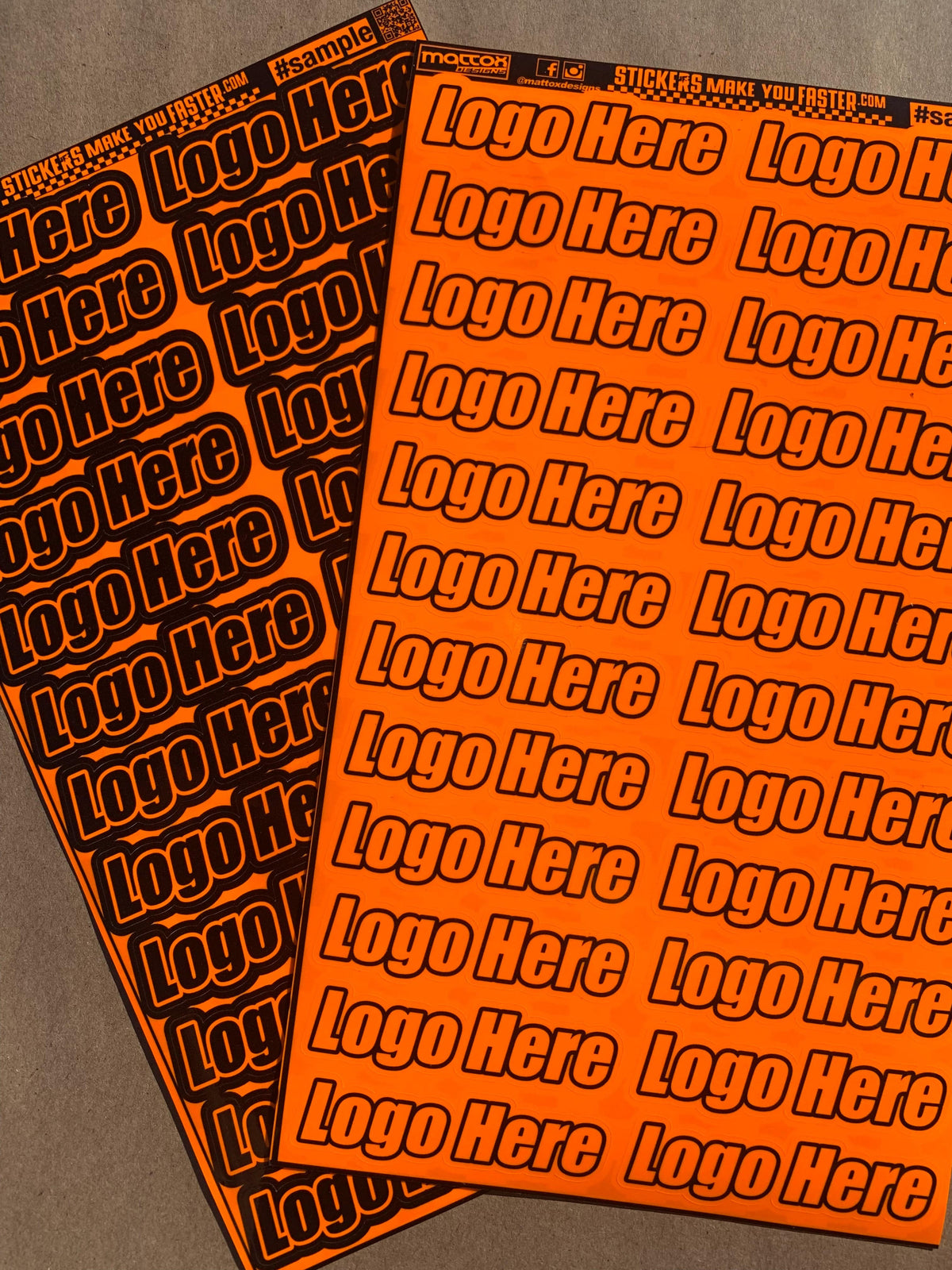 Fluorescent Sponsor Logo Decals