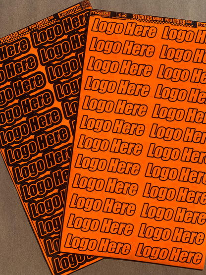Fluorescent Sponsor Logo Decals