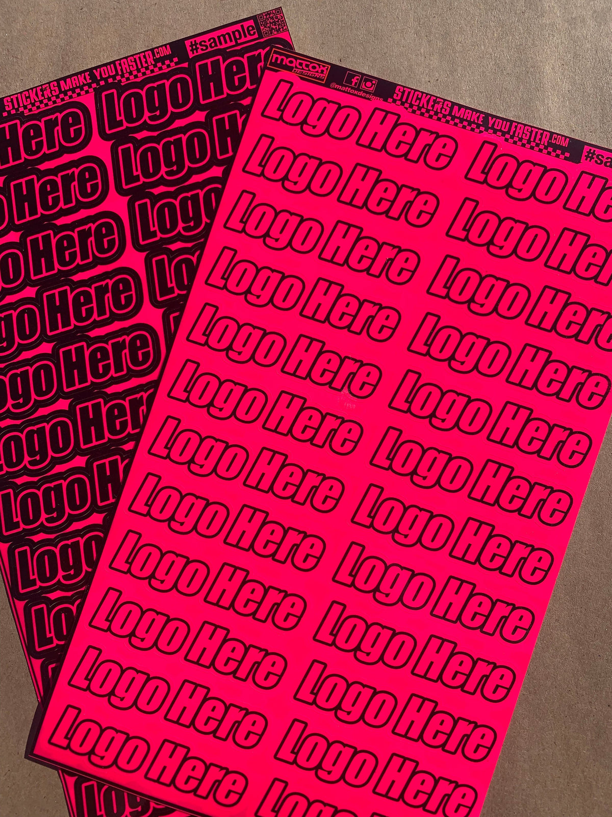 Fluorescent Sponsor Logo Decals