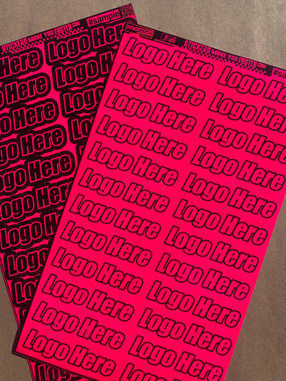 Fluorescent Sponsor Logo Decals