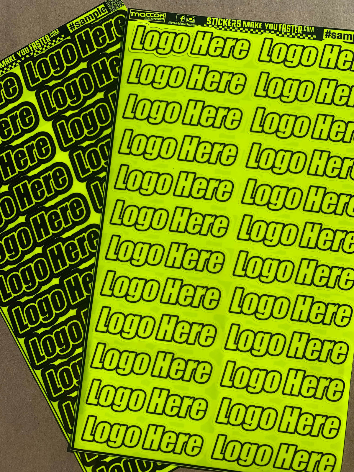 Fluorescent Sponsor Logo Decals