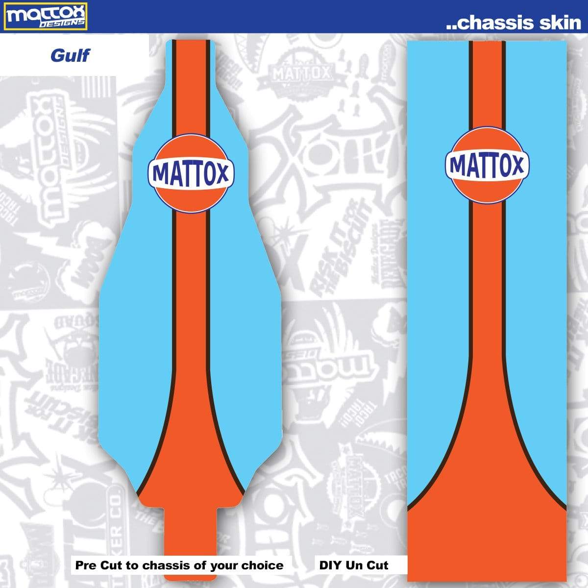 Chassis Skin for rc cars.  Fits Tekno, Team associated. Stickers make you faster.  Custom stickers and decals