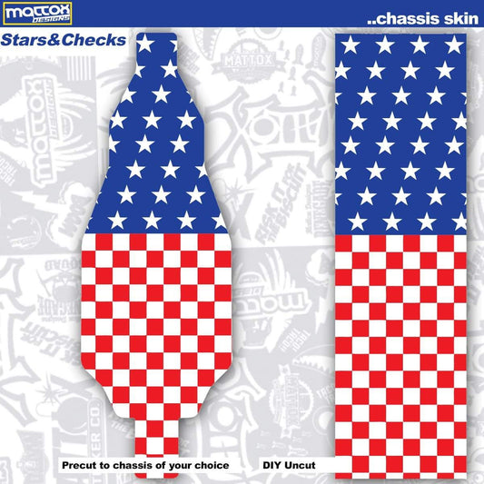 Chassis Skin for rc cars.  Fits Tekno, Team associated. Stickers make you faster.  Custom stickers and decals